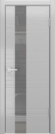 Межкомнатная шпонированная дверь Luxor АРТ-2 (лакобель) Ясень манхетен остекленная — фото 1